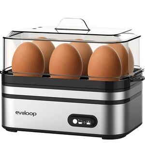 Evoloop Rapid Egg Cooker Electric 6 Eggs Capacity